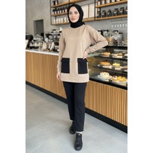 İlkimay.com Kapak Cepli Ikili Takım 1666 - Vizon