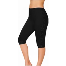 Lonca Tekstil Dantel Detaylı Kadın Tayt