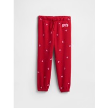 Gap Kız Bebek Kırmızı Relaxed Pull-On Logo Eşofman Altı