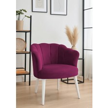 Waterybrook Tekli Berjer Koltuk - Papatya Babyface Kumaş – Beyaz Ayaklı - 13 Renk Seçeneği