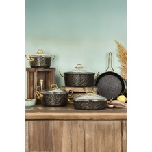 Oms 7 Parça Granit Döküm Tencere Set 3036 Bakır