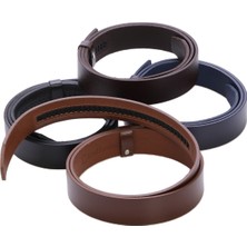 Livize 4'lü Otomatik Toka Için Kemer %100 Manda Derisi 3,5cm (Tokasız)