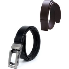 Livize 2'li Manda Derisi Otomatik Tokalı Deliksiz Erkek Kemeri - Otomatik Kemer