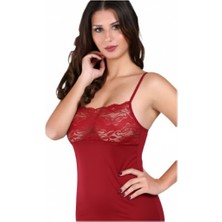 Lonca Tekstil Dantel Işlemeli Ip Askılı Kadın Atlet