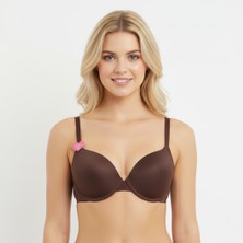 Bonbon Kadın Balenli Destekli Acı Kahve Renk Sütyen BB2135