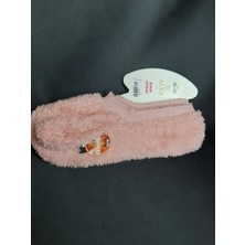 Peluş Polarlı Patik Açık Pembe