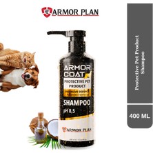 ARMOR COAT Köpek & Kedi Şampuanı – Hindistan Cevizi Yağı Özlü, Hipoalerjenik, Doğal İçerikli, Parlaklık ve Tüy Bakımı Sağlayan Pet Şampuanı 400 ml
