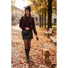Lela Premium Regular Fit Bisiklet Yaka Fiyonk Detaylı Triko Kazak Bayan Kazak 680KZ00155
