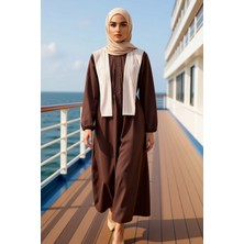 Benerly Kadın Gömlek Yaka Standart Kol Midi Elbise Fonksiyonel Dayanıklı Şık