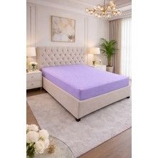 Lara Lisa Çift Kişilik Lastikli Penye Çarşaf Lila