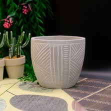BGG Otantik Desenli Dekoratif Beton Saksı