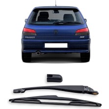 Cmeparts Peugeot 306 Hb 1992-2002 Uyumlu Arka Cam Silecek Kolu ve Süpürgesi Kapak Takım 6429R2