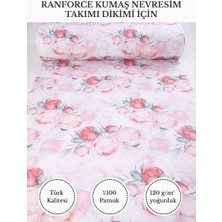 Fabricstown Renkli Baskılı Ranforce Kumaş – %100 Pamuk Nevresimlik Kumaş, 240 cm En