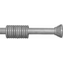 Zethome Banyo Perde Borusu 120CM-200CM Gri Duş Perde Borusu Duşakabin Perde Askısı Yaylı Duş Borusu Metal