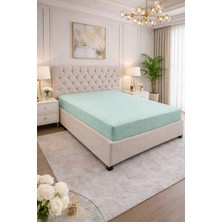 Lara Lisa Çift Kişilik Lastikli Penye Çarşaf Su Yeşili