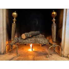 TT Pirinç ve Dökümden Avrupa Şömine Içi Odunluğu 38 cm 34 cm Ölçülerinde