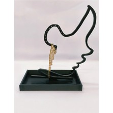 ART3 14 Ayar Altın Kaplama Kristal Taşlı Su Yolu Sallantılı Abiye Küpe - Kararmaz Seri