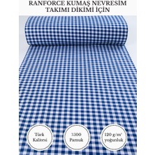 Fabricstown Renkli Baskılı Ranforce Kumaş – %100 Pamuk Nevresimlik Kumaş, 240 cm En