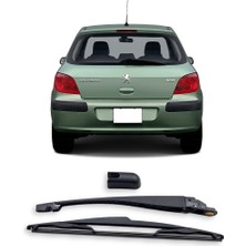 Cmeparts Peugeot 307 Hb 2001-2008 Uyumlu Arka Cam Silecek Kolu ve Süpürgesi Kapak Takım 6429R2