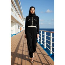 Benerly Kadın Bisiklet Yaka Standart Kol Triko Kalıp Maxi Elbise Fonksiyonel Kaliteli