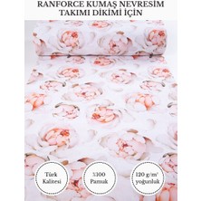 Fabricstown Renkli Baskılı Ranforce Kumaş – %100 Pamuk Nevresimlik Kumaş, 240 cm En
