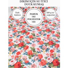 FabricsTown Desenli Su Itici Duck Kumaş | %65 Pamuk %35 Polyester | Masa Örtüsü, Runner ve Döşemelik Kumaş