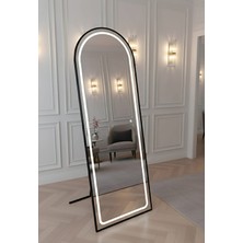 Esenhome DECOR Siyah Çerçeveli Beyaz Ledli Oval Boy Aynası 60x180cm