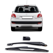 Cmeparts Peugeot 206+ Plus T3E Hb 2009-2013 Uyumlu Arka Cam Silecek Kolu ve Süpürgesi Kapak Takım 6429R2