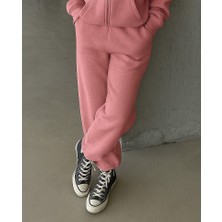 Kadın 3 Iplik Polarlı Jogger Yüksek Bel Eşofman Altı