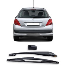 Cmeparts Peugeot 207 Hb 2006-2009 Uyumlu Arka Cam Silecek Kolu ve Süpürgesi Kapak Takım 6429R2