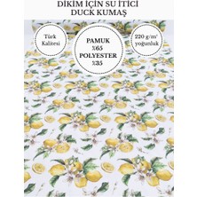 FabricsTown Desenli Su Itici Duck Kumaş | %65 Pamuk %35 Polyester | Masa Örtüsü, Runner ve Döşemelik Kumaş