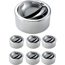 Falconetti 25 Adet Çelik 11,7cm Kafe Restaurant Kapaklı Yuvarlak Hazneli Kül Tablası Küllük