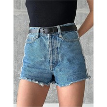 Fiori Dikdörtgen Kaplama Tokalı Ince Kadın Pantolon Kemeri, Ceket Kemeri, Gömlek Kemeri