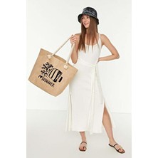 C&city Kadın Plaj Çantası Y8670-17 K-06 Baskılı Standart Beden Şık Görünüm