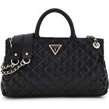 Guess Giully Kadın Siyah Düz Poliüretan Omuz Çantası Ergonomik Tasarım ile Şık Görünüm