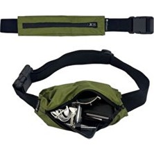 Rebuwo Çok Fonksiyonlu Sporcu Bel Çantası Koyu Yeşil Premium Bondit Kumaş ile Ergonomik Tasarım