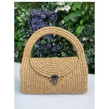 MaVaux Soft Aksesuarlı Hasır Portföy Çanta Hafif ve Suya Modern Tasarım