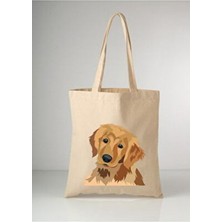 Cemira Cute Dog Baskılı Tote Bez Çanta Kadınlar İçin Su İtici ve Hızlı Kuruyan 35*40 cm