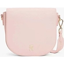 Tommy Hilfiger Th Logotape Saddle Bag Poliüretan Malzeme ile Günlük Kullanım İçin Şık Tasarım