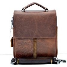 Veskemann Firmino Antik Taba Hakiki Deri El Omuz Postacı Çantası Şık ve Ergonomik Tasarım