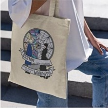 Cemira Wednesday Addams Family Bez Çanta Yumuşak Tekstil Malzeme Bohem Temalı Hafif Tasarım