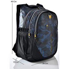 Relaxion Kamuflaj Desenli Suya Laptop Bölmeli Destekli Sırt Çantası Günlük Kullanım İçin