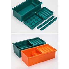 Hodbehod Tüm Dikiş Makinalarına Uygun Raylı 3 Katlı Çekmece Saklama Kutusu Aksesuar Organizer