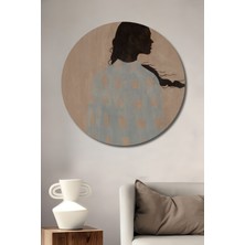 Teona Ahşap Dekoratif Ahşap Yuvarlak Tablo Rüzgarlı Akşam