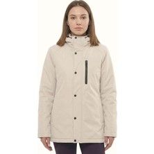 D1fference İçi Astarlı Su ve Rüzgar Geçirmez Cepli Kapüşonlu Kadın Mont