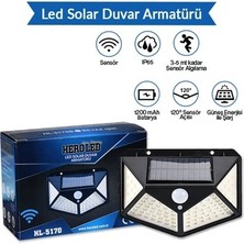 Güneş Enerjili Dış Mekan Solar Duvar Armatürü Beyaz Işık