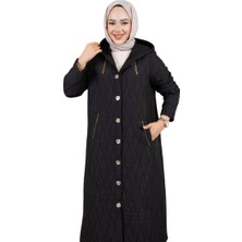 Elif Artar Yeni Sezon Büyük Beden Kapüşonlu Kapitone Ceket – Kışlık, Şık ve Rahat