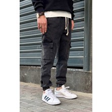 Osyday Erkek Jogger Kalıp Kargo Cep Pantolon Bel ve Paça Lastikli