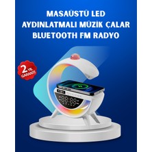 AK-SA-STR Kablosuz Şarjlı Dijital Saat Rgb Işıklı Bluetooth Hoparlör Çok Fonksiyonlu