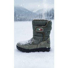 papucumun dünyası Su Geçirmez Kaymaz Taban Içi Kürklü Uzun Bot Erkek ve Kızlar Için   Kar Botu